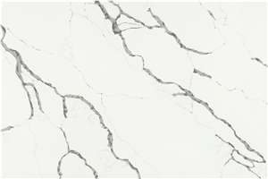 Calacatta Image Artificial Marble Look Quartz Stone Slab