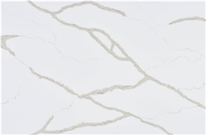 Calacatta Series Quartz Stone Slab With Gold Veins AQ6136 Calacatta Series Quartz Stone Slab With Gold Veins AQ6136