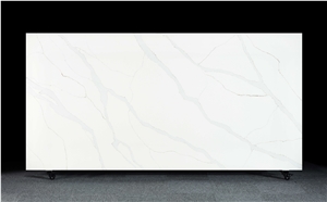 Calacatta Series White Platinum Quartz Stone Tile AQ-905