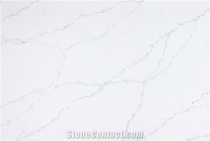 Carrara White Artificial Marble Engineered Stone Slab