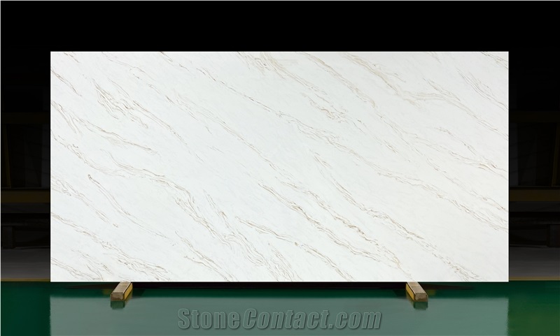Carrara White Quartz New Design Quartz Stone Slab