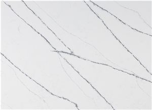 Carrara White Quartz Stone Slabs Tiles Classic White AQ0611 Carrara White Quartz Stone Slabs Tiles Classic White AQ0611