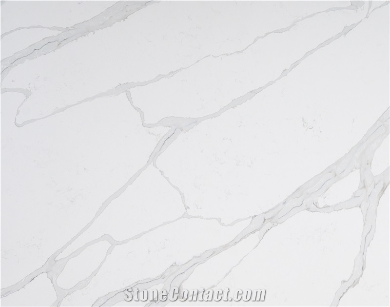 Classic Calacatta Quartz Artificial Stone Slab From China