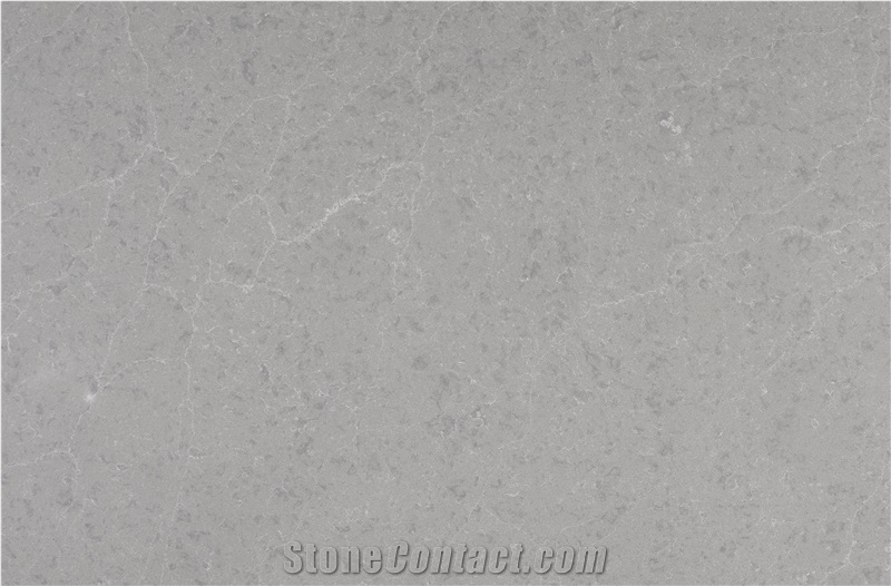 Light Grey Manmade Carrara Quartz Stone Slab AQ6099