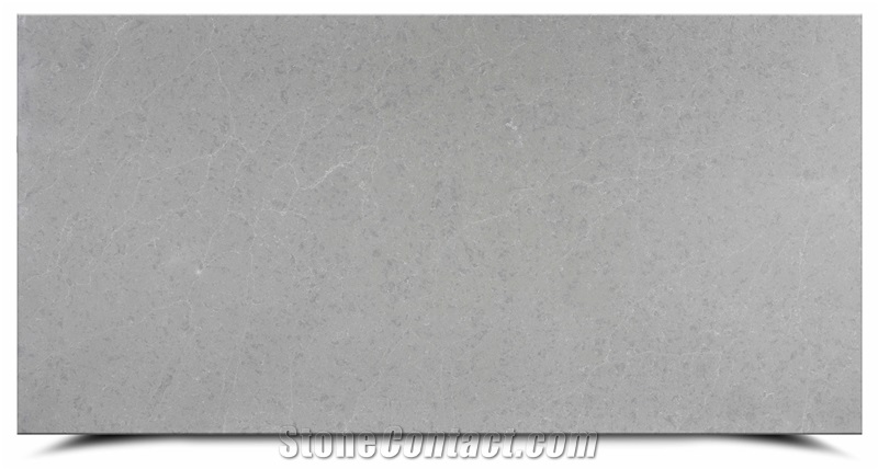 Light Grey Manmade Carrara Quartz Stone Slab AQ6099