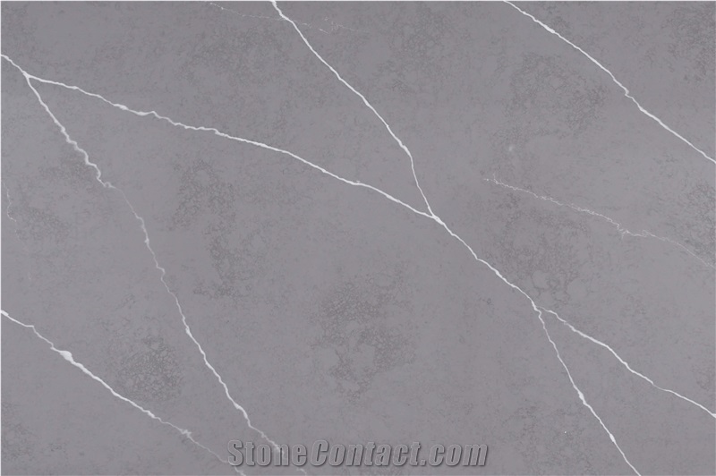 Manmade Grey Artificial Stone Slab From China Factory AQ5146
