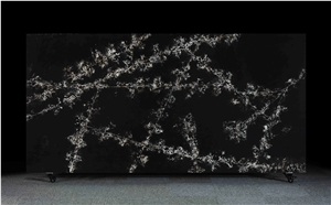 Meteor Dark Quartz Engineered Stone Surface Slabs AQ12