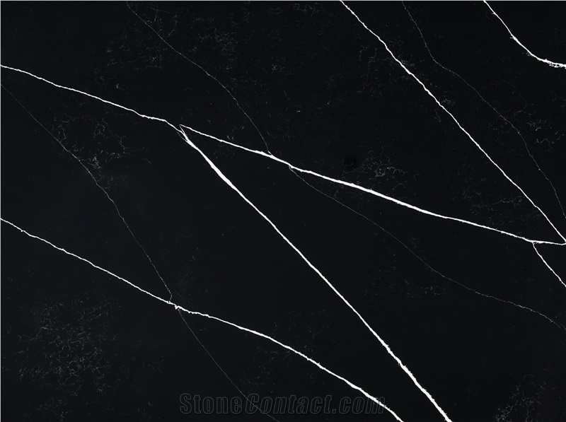 Nero Black Quartz Tiles Marble Look Stone Tiles
