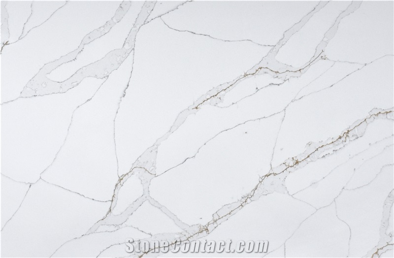 New Design Calacatta Engineered Stone Tiles Slabs AQ6134