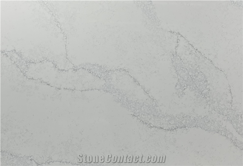 New Design Calacatta Look Artificial Engineered Quartz Slab