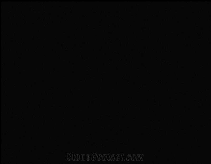 Polished Nero Black Quartz Artificial Stone Slab AQ2058