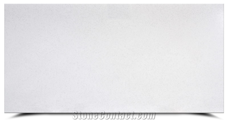 Pure White Bianco Quartz Stone Tiles For Project AQ5302