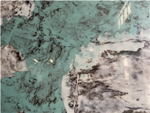 Q9800 Green Stone Martch Natural Stone Look Quartz Slab