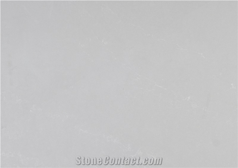 Quartz Stone Tiles Pure Stone Color Engineered Slab AQ3055