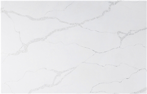 White Polished Calacatta Bianco Quartz Stone Slab AQ6029