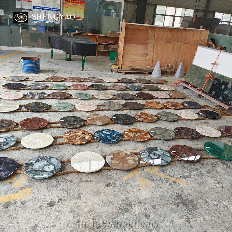 Round Lapis Lazuli Gemstone Table Top