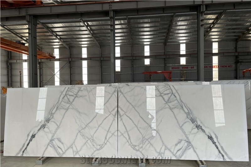 Top Decoration White Marble Slab Luxury