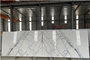 Top Decoration White Marble Slab Luxury