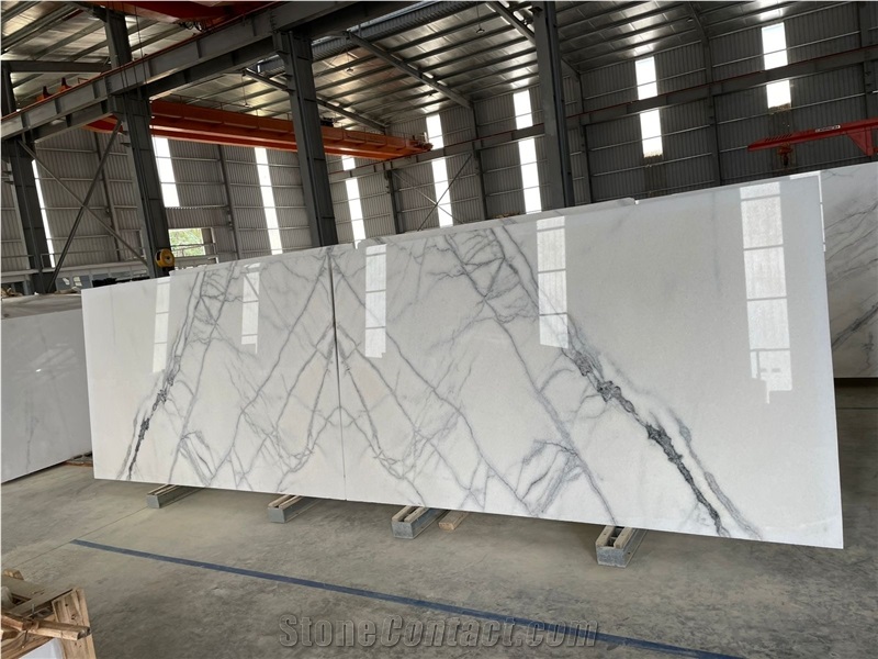 Top Decoration White Marble Slab Luxury