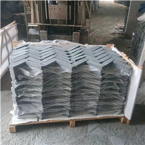 Black Granite Paving Stone 3CM Tumbled Surface For Driveway