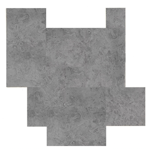 Sandblasted Blue Limestone Tiles Moon Grey Marble Honed