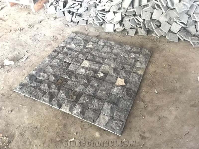 Black Lava Stone Split Face - Pedra Hitam Bruta 10X10