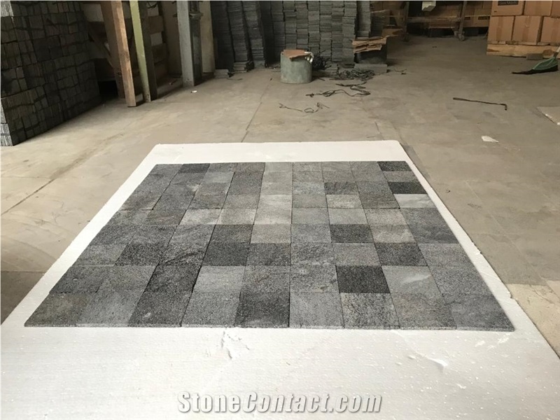 Black Lava Stone Tile Indonesia - Pedra Hitam Lisa 10X10x1cm
