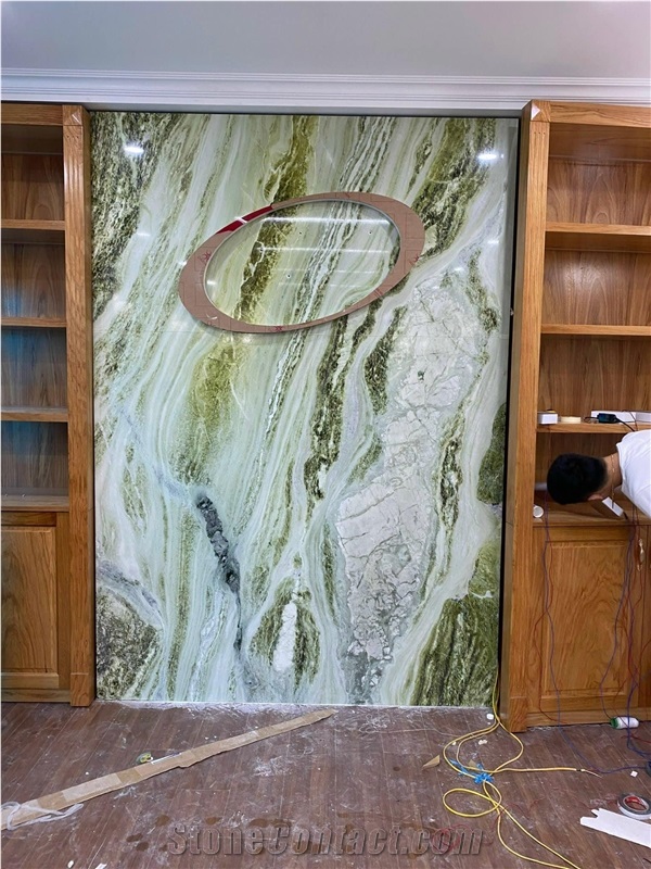 Green Jade Marble Slab