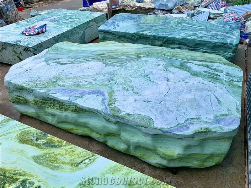 Green Jade Marble Slab