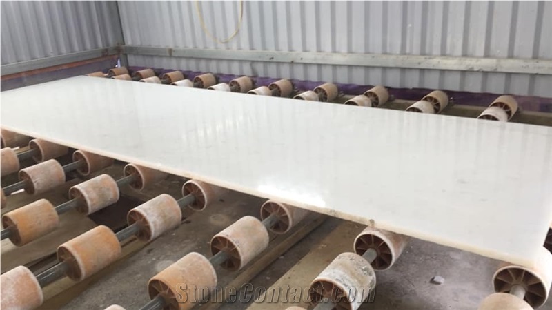 Opal White Marble Slab
