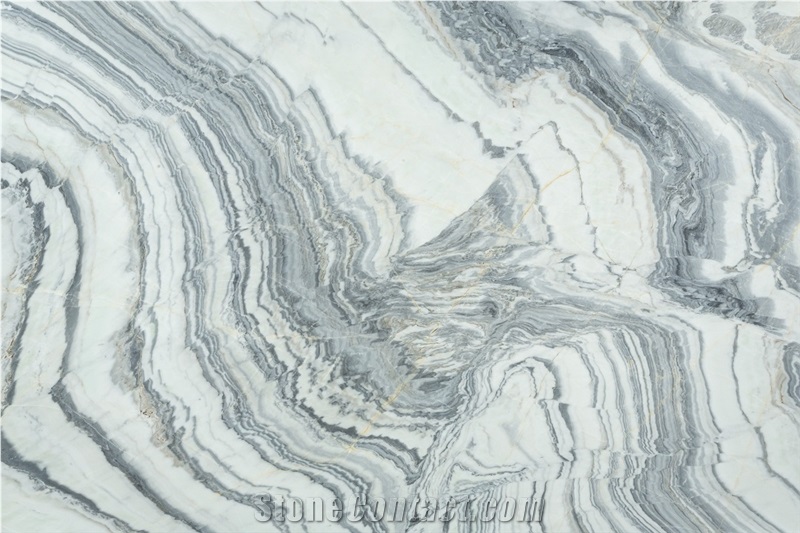 Wavy White Marble