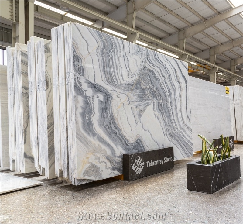 Wavy White Marble