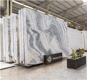 Wavy White Marble