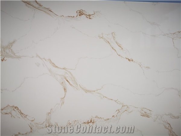 2Cm 3Cm Calacatta Gold Quartz Stone Slabs