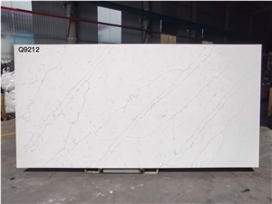 3/4" Engineered White Calacatta Quartz Stone Slab