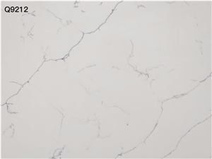 3/4" Engineered White Calacatta Quartz Stone Slab