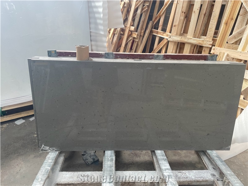 Brown Veining Engineered Countertop Quartz Top From Vietnam
