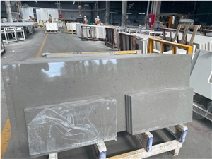 Brown Veining Engineered Countertop Quartz Top From Vietnam