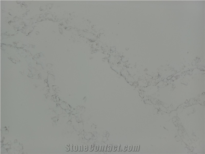 Fast Delivery Artificial Stone Calacatta White Quartz Slab