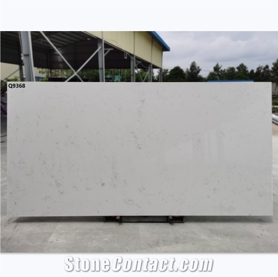 Made In Vietnam Carrara White Quartz Stone Slab