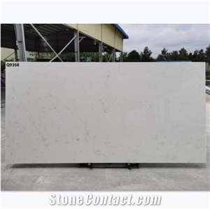 Made In Vietnam Carrara White Quartz Stone Slab