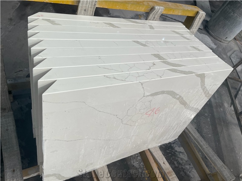 Viet Nam White Calacatta Kitchen Top For Commercial Projects