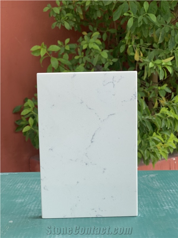 Vietnam Made Engineered Carrara White Quartz Jumbo Slab