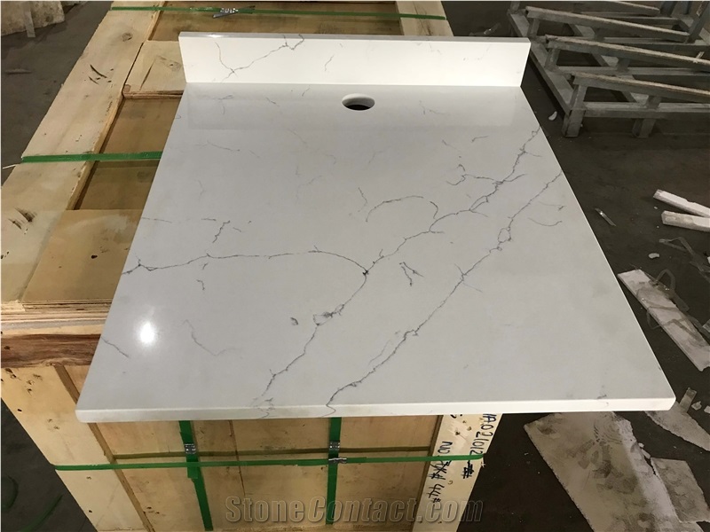 Vietnam White Calacatta Countertop For Kitchen And Bathroom