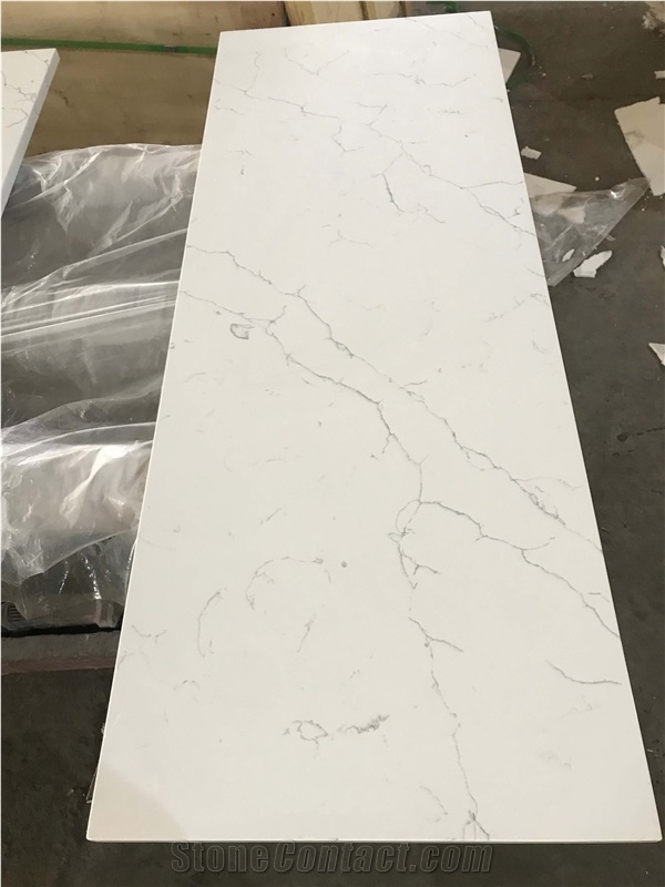 Vietnam White Calacatta Countertop For Kitchen And Bathroom