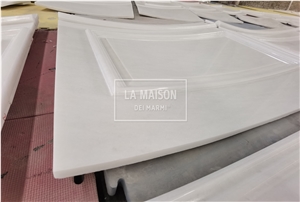 White Natural Marble CNC Carved Irregular Wall Panels Tiles