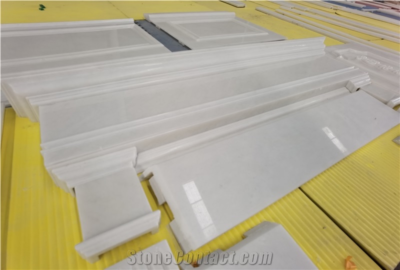 White Natural Marble CNC Carved Irregular Wall Panels Tiles