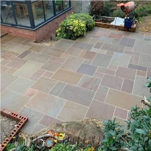 Raj Green Indian Sandstone Patio Pavers