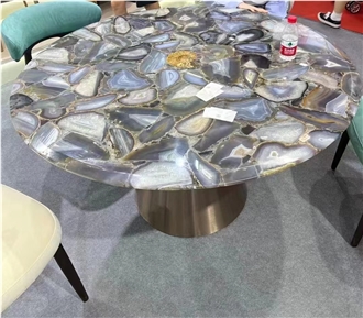 ZR002 Semiprecious Stone  Tabletops Cafe Table Tops