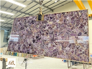 Amethyst Gemstone Slab, Amethyst Luxury Wall